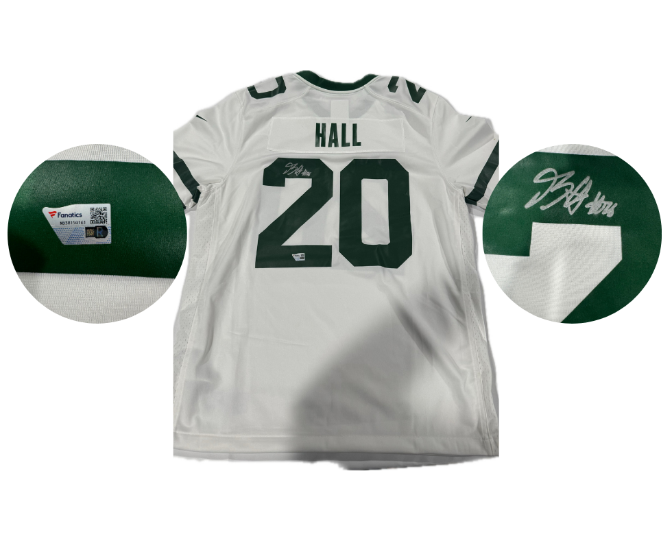 Breece Hall SIgned Jets Nike Game Jersey