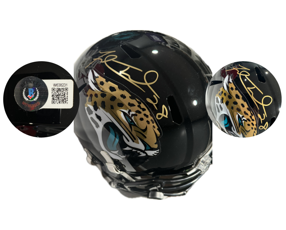 Fred Taylor Autographed Jacksonville Jaguars  speed Helmet with Visor